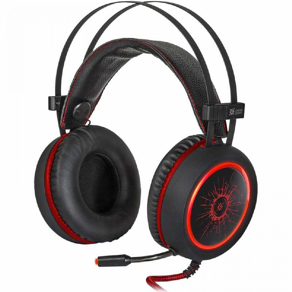 Наушники Defender DeadFire G-530D, чёрный/красный
