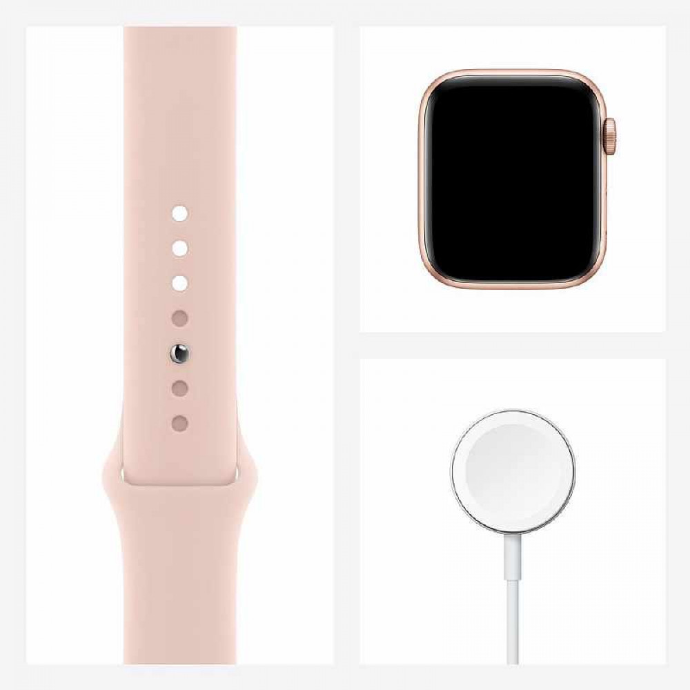Смарт-часы Apple Watch SE 40 мм золотой, спортивный ремешок