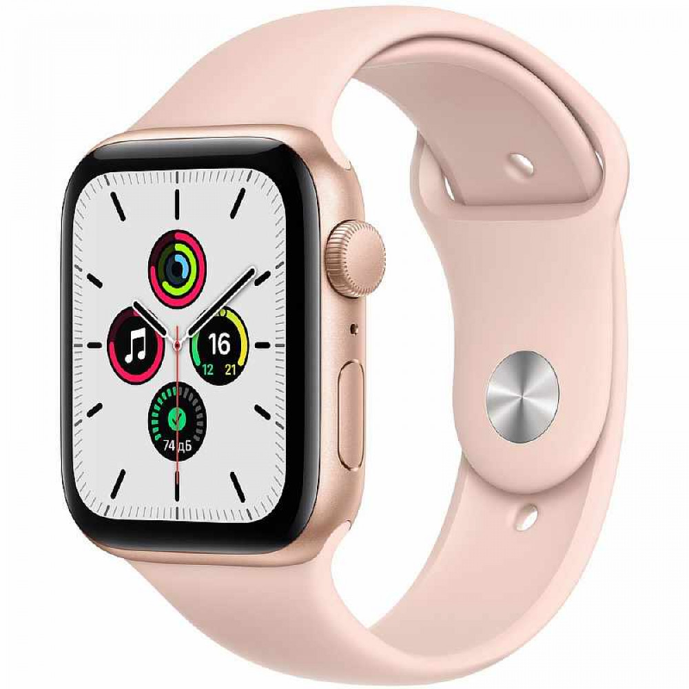 Смарт-часы Apple Watch SE 40 мм золотой, спортивный ремешок