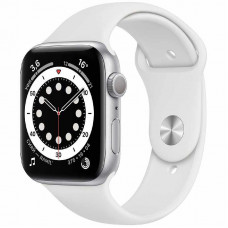 Смарт-часы Apple Watch Series 6 44 мм серебристый, спортивный ремешок