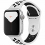 Смарт-часы Apple Watch Nike Series 5 40 мм серебристый, спортивный ремешок